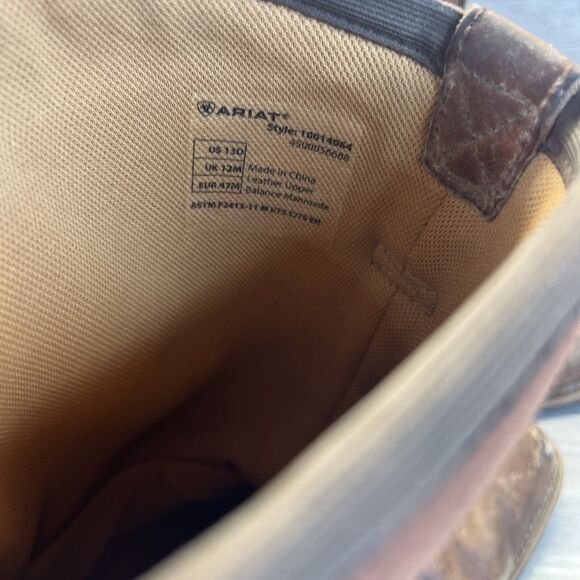 Ariat Mens US Size 13 D Hybrid All Weather Waterproof Steel Toe Work Boots Brown - Picture 12 of 14